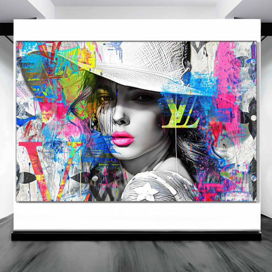 Fashion Graffiti Street Art - Monogram Vogue Elegance Aluminum Print-Monogram Vogue Elegance-Graphique Addictions