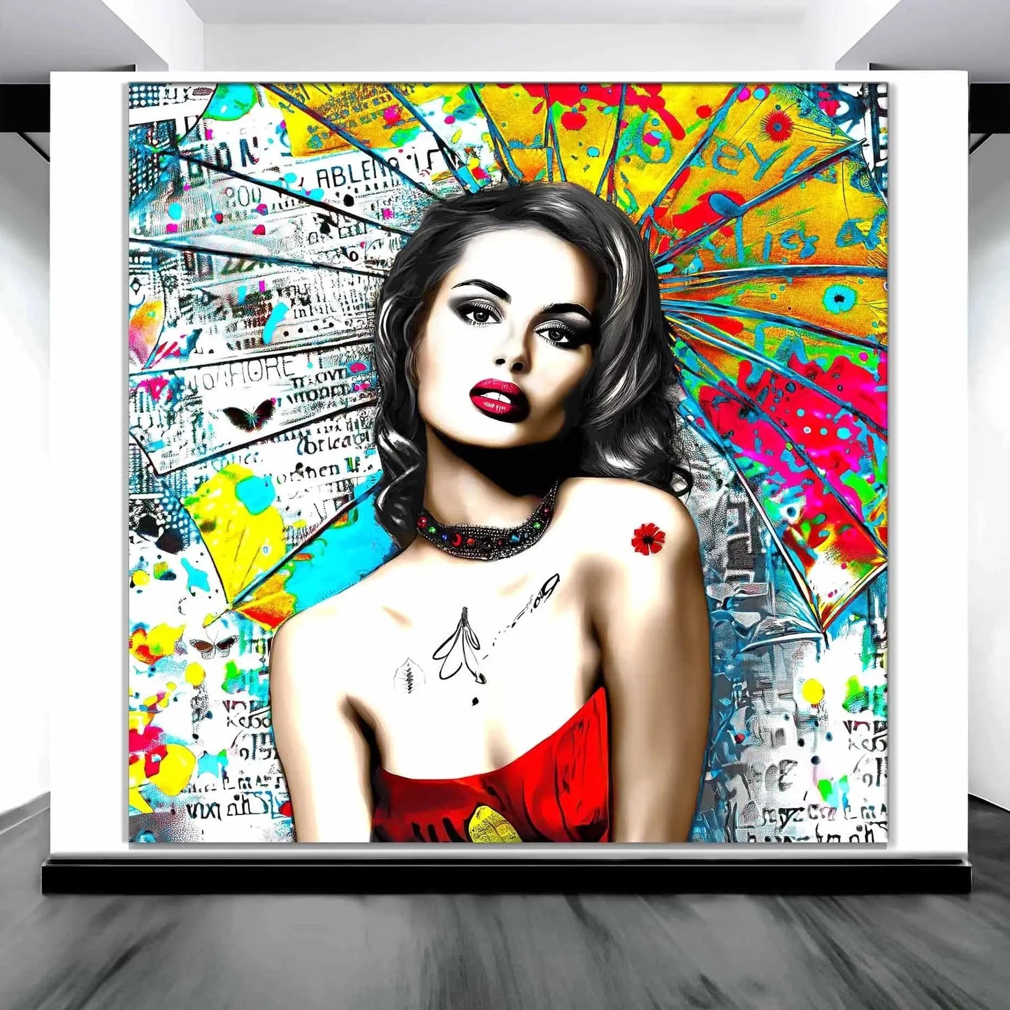 Fashion Street Art - Umbrella Ink Pop Art Print-Umbrella Ink Pop-Graphique Addictions
