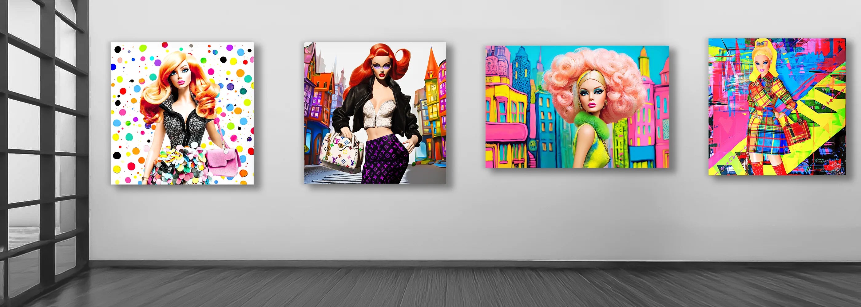 Doll Art collection website banner image for graphique addictions art store.