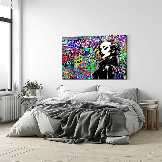 Colorful Graffiti Art of Madonna - Chromatic Chaos Wall Print-Madonnas Chromatic Chaos-Graphique Addictions