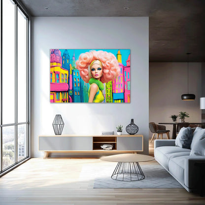 Pastel Glam Doll - Canvas Print