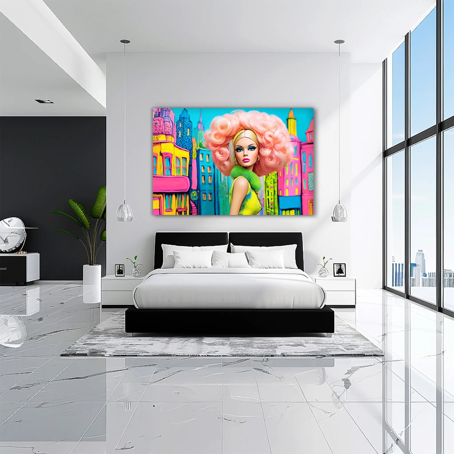 Pastel Glam Doll - Canvas Print