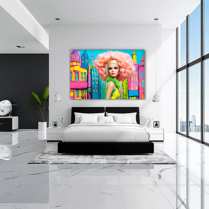 Pastel Glam Doll - Canvas Print