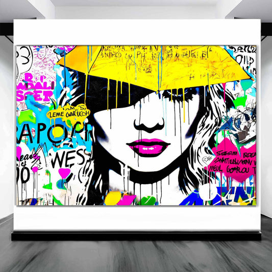 Graffiti Art Framed Print - Radiant Umbrella Comic Burst-Radiant Umbrella Comic Burst-Graphique Addictions