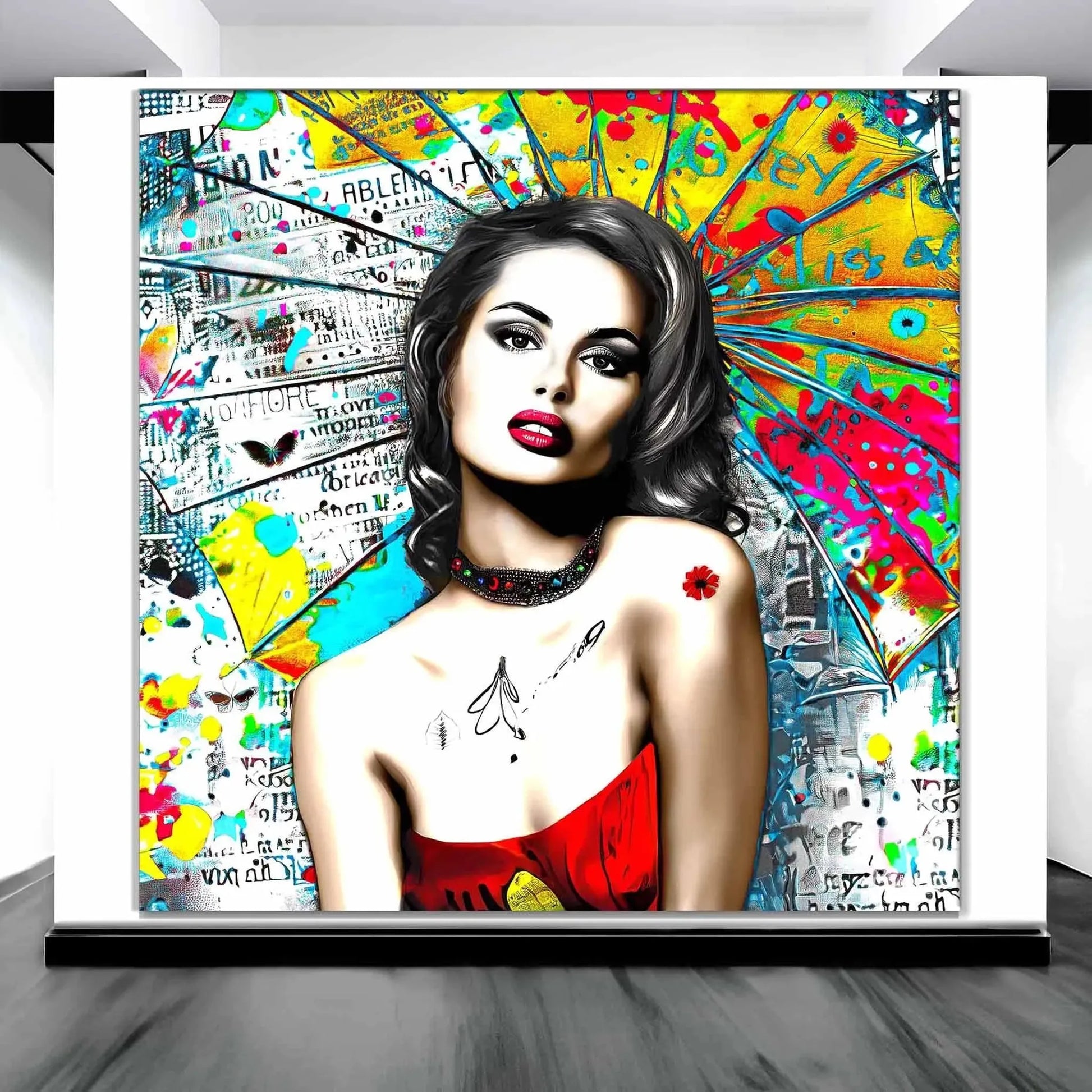 Fashion Street Art - Umbrella Ink Pop Art Print-Umbrella Ink Pop-Graphique Addictions