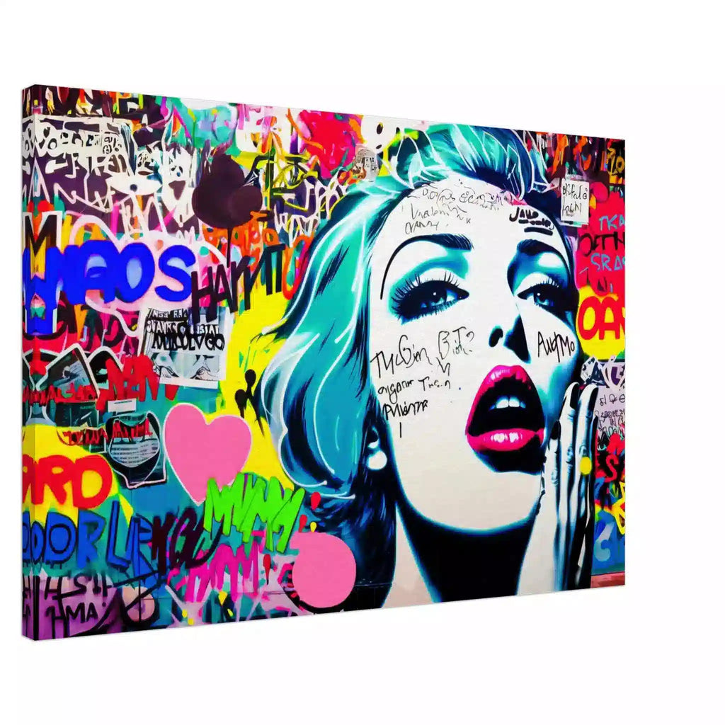Pop Art Graffiti Comic Cartoon Girl - Shouts in Spectrum Print-8x12 inches-Shouts in Spectrum-Graphique Addictions
